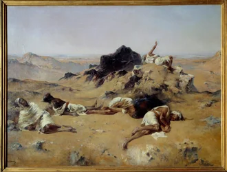 Desierto. Hombres sedientos. 1869