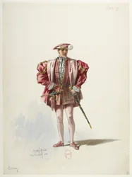 Btv1b84558104 02 - Saint-Saëns - Enrique VIII - Modelos de trajes - Lacoste - 2. el Conde de Surrey