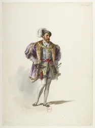 Btv1b84558104 03 - Saint-Saëns - Enrique VIII - Modelos de trajes - Lacoste - 3. Seigneur