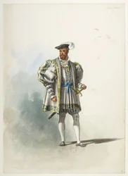 Btv1b84558104 04 - Saint-Saëns - Enrique VIII - Maquettes de costumes - Lacoste - 4th Seigneur