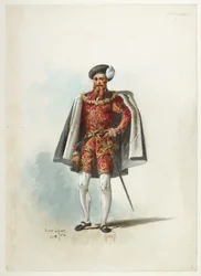 Btv1b84558104 06 - Saint-Saëns - Enrique VIII - Modelos de trajes - Lacoste - 6. Seigneur