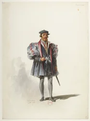 Btv1b84558104 07 - Saint-Saëns - Enrique VIII - Modelos de trajes - Lacoste - 7. Seigneur