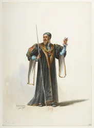 Btv1b84558104 10 - Saint-Saëns - Enrique VIII - Maquettes de costumes - Lacoste - 10. Cranmer