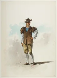 Btv1b84558104 13 - Saint-Saëns - Enrique VIII - Maquettes de costumes - Lacoste - 13º Traje
