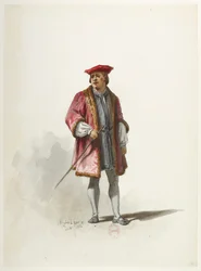 Btv1b84558104 14 - Saint-Saëns - Enrique VIII - Maquettes de costumes - Lacoste - 14º Traje