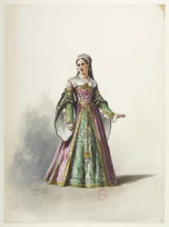 Btv1b84558104 19 - Saint-Saëns - Enrique VIII - Maquettes de costumes - Lacoste - 19th Costume