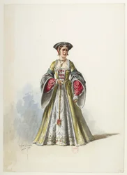 Btv1b84558104 20 - Saint-Saëns - Enrique VIII - Maquettes de costumes - Lacoste - 20th Costume