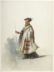 Btv1b84558104 24 - Saint-Saëns - Enrique VIII - Maquettes de costumes - Lacoste - 24° Traje