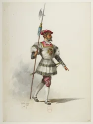 Btv1b84558104 37 - Saint-Saëns - Enrique VIII - Maquettes de costumes - Lacoste - 37. Vestuario