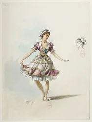 Btv1b84558104 45 - Saint-Saëns - Enrique VIII - Modelos de trajes - Lacoste - 45. Traje y tocado