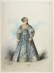 Btv1b84558104 65 - Saint-Saëns - Enrique VIII - Diseños de vestuario - Lacoste - 63. Ana de Bolena