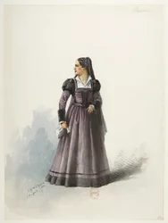 Btv1b84558104 81 - Saint-Saëns - Enrique VIII - Maquettes de costumes - Lacoste - 77. Lady Clarence