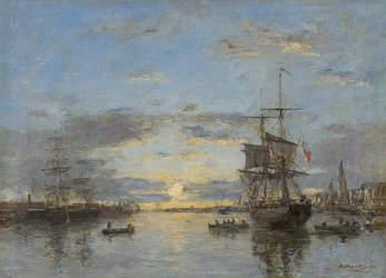 Alemán: Le Havre. El puerto exterior al atardecer Le Havre: El puerto exterior al atardecer