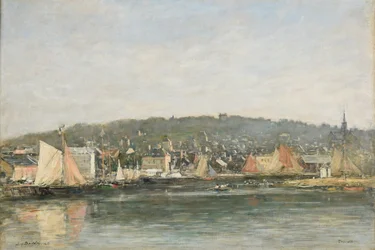 El puerto de Trouville por la mañana