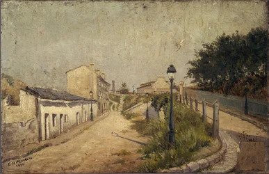 Rue du Pot-au-Lait en 1894, en 1894 (óleo sobre madera)