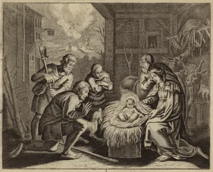 Adoración de los pastores (grabado)