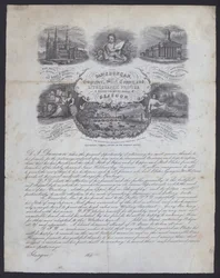 Anuncio para grabador e impresor litográfico, Daniel F Duncan de Glasgow