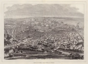 Vista aérea de Chemnitz, Alemania