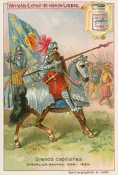 Chevalier Bayard, tarjeta Liebig, principios del siglo XX (cromo)