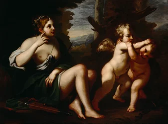 Diana y Cupidos (óleo sobre lienzo)
