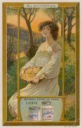 Niña con flores amarillas