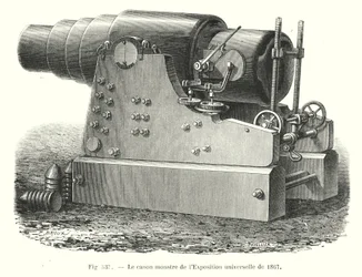 El cañón monstruo de la Exposición Universal de 1867