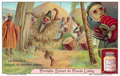 Máscaras de bailarines africanos