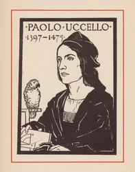 Paolo Uccello, artista y matemático medieval italiano (litografía)