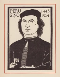 Pietro Perugino, artista italiano del Renacimiento (litografía)
