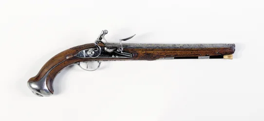 Par de pistolas de montura de acero "de silla" Lafayette-Washington, c.1775-76