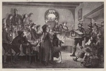 Banquete de bodas en el Salzkammergut, Austria