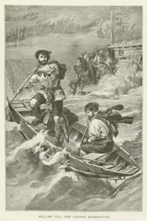 Guillermo Tell y Conrad Baumgarten (grabado)