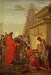 Darío Histaspes abre la tumba de Nitocris, c.1649