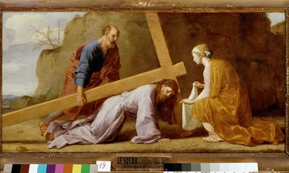 Jesús llevando su cruz, carga de la cruz o vía crucis, hacia 1651
