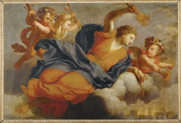 Juno lanza su rayo contra Troya (pintura sobre lienzo)