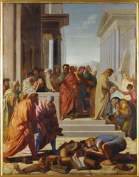 El sermón de San Pablo en Éfeso (pintura sobre lienzo)
