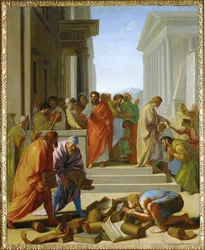 El sermón de San Pablo en Éfeso (pintura sobre lienzo)