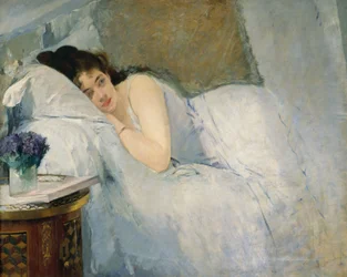 Niña despertando, c.1877-78 (óleo sobre lienzo)