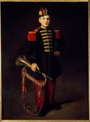 Niño de tropa (con una trompeta)