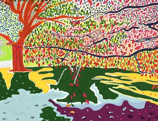 Principios de otoño, parque Prospekt (arte digital)