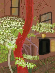 Flowering Dogwood Trees, 2015 (dibujado a mano en un iPad con un lápiz Apple)