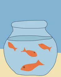 Goldfish In Bowl, 2015 (dibujado a mano en un iPad con un lápiz Apple)