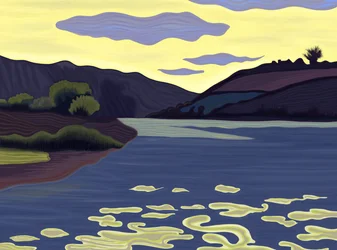 Lakeside, verano, 2025 (arte digital)