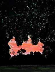 Primera luz de octubre, Prospect Park At 9th Street, Brooklyn (arte digital)