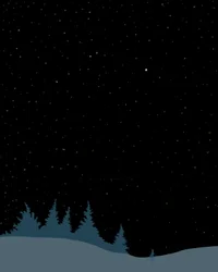 Conejo en la nieve por la noche, Brooklyn (arte digital)