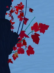 Arce rojo, octubre, 2025 (arte digital)