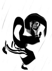 Correr bajo la lluvia, 2025 (arte digital)