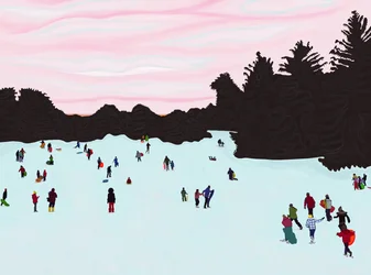 Trineo, Prospect Park (arte digital)