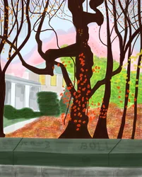 Spring In Prospect Park, 2016 (dibujado a mano en un iPad con un lápiz Apple).