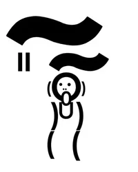 "El grito" rehecho con tipos (arte digital)